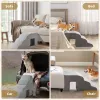 5 Step Pet Stairs for Dog,Cat Grey