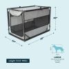 Portable Folding Dog Kennel, Gray, Large