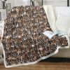 Boxer Blankets Super Soft Fuzzy Dogs Blanket for Kids Adults Cute Puppy Fleece Blanket Reversible Animal Brown Sherpa Throw Thick Lightweight Cozy Plu