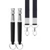 2 Pack Adjustable Ultrasonic Dog Whistle to Stop Barking; Recall Training; with Black Lanyard