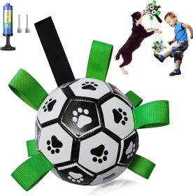 Soccer Dog Ball, Durable With Grab Rings