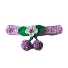 Purple Pet Collar Handmade Knitting Necklace