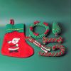 Christmas Pet Toys Set; Bite Resistant Dog Chew Toy; Pet Knot Toy; Interactive Dog Toy