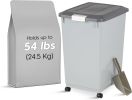 Dog Food Storage Container with Wheels, Airtight Lid, 2-Cup Scoop, Up to 54 Pounds Pet Food Storage, Built in Scoop Storage in Lid