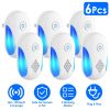 6 Pack Ultrasonic Pest Repeller, Wide Coverage Dual-Frequency Pest Control for Home Apartment Hotel Office