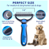 Pet hair removal dog brush
