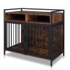 38.6 "Furniture Dog Cage, Metal Heavy Duty Super Sturdy Dog Cage, Dog Crate for Small/Medium Dogs, Double Door and Double Lock