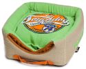 Touchdog Convertible and Reversible Vintage Printed Squared 2-in-1 Collapsible Dog House Bed