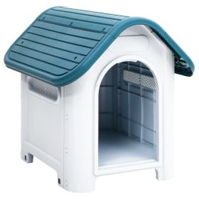 Blue and White Polypropylene Small Durable Dog House