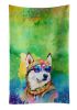 Siberian Husky Hippie Dawg Kitchen Towel Dish Cloths Guest Hand Towel Decorative Bathroom Towel for Face,Tea, Dishcloth, Kitchen and Bath
