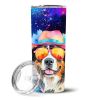 Bernese Mountain Dog Hippie Dawg Stainless Steel Skinny Tumbler Vacuum Double Walled Reusable Insulated Tumbler Travel Cup for Coffee Cocktails Gift w