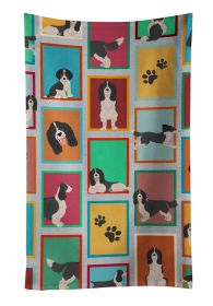 Lots of Black and White English Springer Spaniel Kitchen Towel Dish Cloths Guest Hand Towel Decorative Bathroom Towel for Face,Tea, Dishcloth