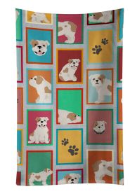 Lots of Piebald English Bulldog Kitchen Towel Dish Cloths Guest Hand Towel Decorative Bathroom Towel for Face,Tea, Dishcloth, Kitchen and Bath