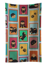 Lots of Black and Tan Pomeranian Kitchen Towel Dish Cloths Guest Hand Towel Decorative Bathroom Towel for Face,Tea, Dishcloth, Kitchen and Bath