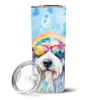 Old English Sheepdog Hippie Dawg Stainless Steel Skinny Tumbler Vacuum Double Walled Reusable Insulated Tumbler Travel Cup for Coffee Cocktails Gift w