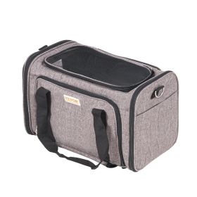 Airline Approved Rolling Pet Carrier with Telescopic Handle and Shoulder Strap, for Pets under 25 lbs