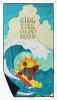 Surfer Dog Standard Red Poodle Premium Beach Towel Oversized Towel Beach Blanket, Pool, Beach Essentials, Yoga, Premium Bath Towel, Quick Dry Plush