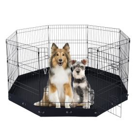 8 Pcs 30" H x 24" W Panels Foldable Metal Pet Exercise Pen