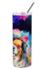 Bernese Mountain Dog Hippie Dawg Stainless Steel Skinny Tumbler Vacuum Double Walled Reusable Insulated Tumbler Travel Cup for Coffee Cocktails Gift w