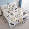 FULL SIZE Dogs Comforter Set, Cute Multi-Breed Dog Print Quilt Set, Pet Dog Lover Bedding with Pillow Shams, Cartoon Puppy Bedspread for Kids & Adults