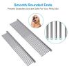 2 Pack Dog Combs with Rounded Ends Stainless Steel Teeth