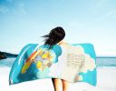 Surfer Dog Australian Shepherd Premium Beach Towel Oversized Towel Beach Blanket, Pool, Beach Essentials, Yoga, Premium Bath Towel, Quick Dry Plush
