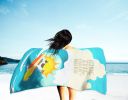 Surfer Dog Black White Jack Russell Terrier Premium Beach Towel Oversized Towel Beach Blanket, Pool, Beach Essentials, Yoga, Premium Bath Towel