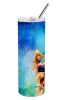 Yorkshire Terrier Hippie Dawg Stainless Steel Skinny Tumbler Vacuum Double Walled Reusable Insulated Tumbler Travel Cup for Coffee Cocktails Gift with