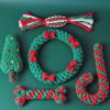 Christmas Pet Toys Set; Bite Resistant Dog Chew Toy; Pet Knot Toy; Interactive Dog Toy