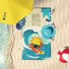 Surfer Dog Airedale Terrier Premium Beach Towel Oversized Towel Beach Blanket, Pool, Beach Essentials, Yoga, Premium Bath Towel, Quick Dry Plush