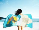 Surfer Dog Black Schnauzer Premium Beach Towel Oversized Towel Beach Blanket, Pool, Beach Essentials, Yoga, Premium Bath Towel, Quick Dry Plush