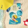 Surfer Dog Beagle Premium Beach Towel Oversized Towel Beach Blanket, Pool, Beach Essentials, Yoga, Premium Bath Towel, Quick Dry Plush