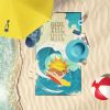Surfer Dog Red Cardigan Corgi Premium Beach Towel Oversized Towel Beach Blanket, Pool, Beach Essentials, Yoga, Premium Bath Towel, Quick Dry Plush