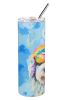Old English Sheepdog Hippie Dawg Stainless Steel Skinny Tumbler Vacuum Double Walled Reusable Insulated Tumbler Travel Cup for Coffee Cocktails Gift w