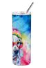 Dalmatian Hippie Dawg Stainless Steel Skinny Tumbler Vacuum Double Walled Reusable Insulated Tumbler Travel Cup for Coffee Cocktails Gift with Lid