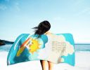 Surfer Dog Red White Jack Russell Terrier Premium Beach Towel Oversized Towel Beach Blanket, Pool, Beach Essentials, Yoga, Premium Bath Towel