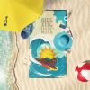 Surfer Dog Brown Newfoundland Premium Beach Towel Oversized Towel Beach Blanket, Pool, Beach Essentials, Yoga, Premium Bath Towel, Quick Dry Plush