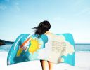 Surfer Dog Bichon Frise Premium Beach Towel Oversized Towel Beach Blanket, Pool, Beach Essentials, Yoga, Premium Bath Towel, Quick Dry Plush