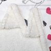 Boston Terrier Blanket for Dogs, Plush Fleece Throw - Super Soft Cozy Frenchie Dog Blankets for Girls Kids Pet Lovers, Cute Puppy Gift with Red Heart