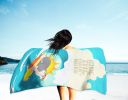 Surfer Dog Old English Sheepdog Premium Beach Towel Oversized Towel Beach Blanket, Pool, Beach Essentials, Yoga, Premium Bath Towel, Quick Dry Plush