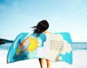 Surfer Dog Silver Fox Labrador Retriever Premium Beach Towel Oversized Towel Beach Blanket, Pool, Beach Essentials, Yoga, Premium Bath Towel
