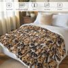 Fuzzy Dog Blanket for Kids Adults Puppy Lovey Fleece Blanket Reversible Animal Pattern Sherpa Throw (Shetland Sheepdog)