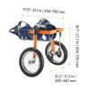 Lightweight 2 Wheels Pet Wheelchair, Height, Width & Length Adjustable 48-88 lbs