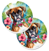 Luau Party Set Of 2 Cup Holder Car Coasters
