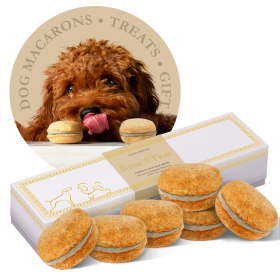 Dog Macarons - Box Of 6 (Optionvalue0: Peanut Butter)