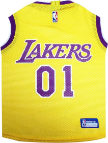 LA Lakers Basketball Mesh Jersey (size: LG)