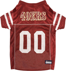 San Francisco 49ers Pet Striped Jersey (size: MD)