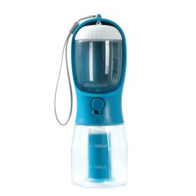 Three-In-One, Food, Water, Poop Bag, Small Multi-functional Pet Cups (Option: 300ml Garbage Bag-Indigo)
