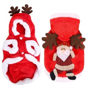 Santa Claus Reindeer Antlers Costume for Small Dogs (Option: XL)