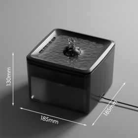 1 Gallon Ultra Silent Circulating Pet Drinking Fountain (Option: Black)